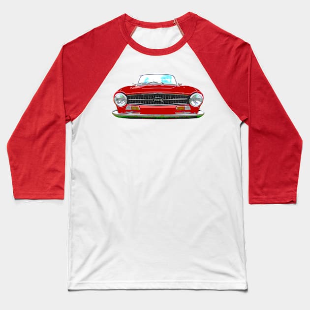 Triumph TR6 1970s classic British sports car red Baseball T-Shirt by soitwouldseem